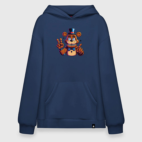 Худи оверсайз Медведь Фредди / Тёмно-синий – фото 1