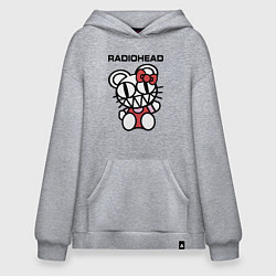 Толстовка-худи оверсайз Radiohead toy, цвет: меланж