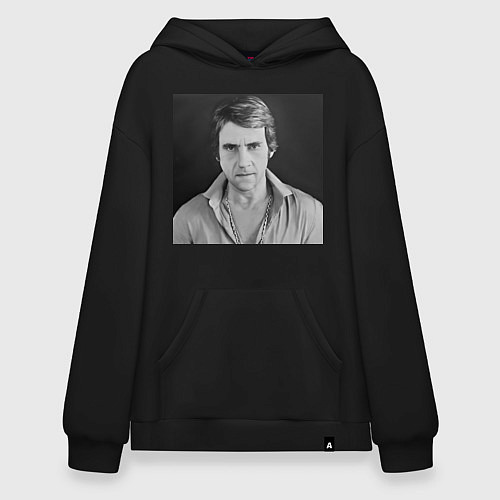 Худи оверсайз Портрет Владимир Высоцкий / Черный – фото 1