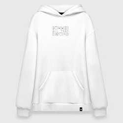 Толстовка-худи оверсайз Summer all year round, цвет: белый