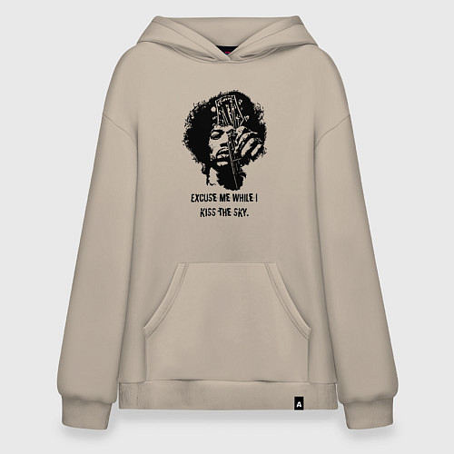 Худи оверсайз James Marshall Hendrix / Миндальный – фото 1