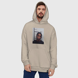 Толстовка-худи оверсайз Travis Scott magshot, цвет: миндальный — фото 2