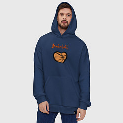 Толстовка-худи оверсайз Basket lover, цвет: тёмно-синий — фото 2