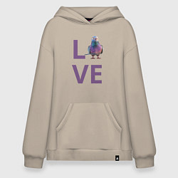 Худи оверсайз Любовь к голубям