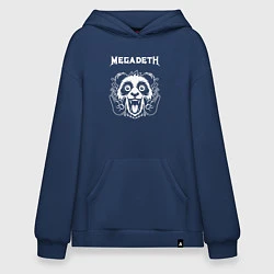 Толстовка-худи оверсайз Megadeth rock panda, цвет: тёмно-синий