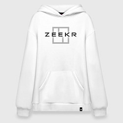 Толстовка-худи оверсайз Zeecr, цвет: белый