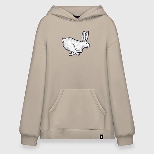 Худи оверсайз Бегущий кролик / Миндальный – фото 1