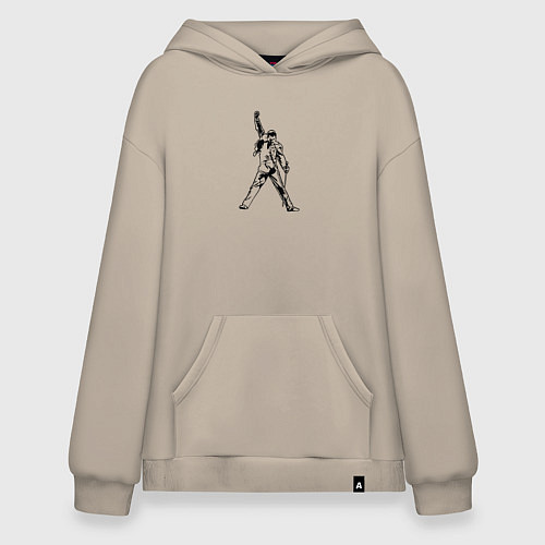 Худи оверсайз Queen / Миндальный – фото 1