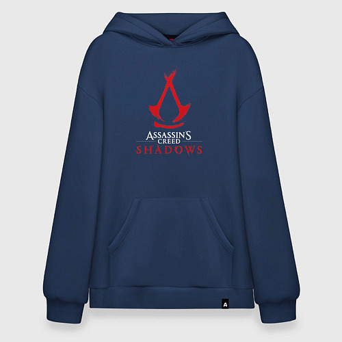 Худи оверсайз Assassins creed shadows logo / Тёмно-синий – фото 1