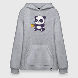 Худи оверсайз Панда с кофе