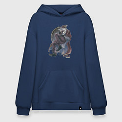 Толстовка-худи оверсайз Повесть о конце света Джек потрошитель, цвет: тёмно-синий