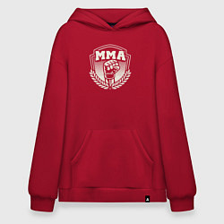 Толстовка-худи оверсайз Кулак MMA, цвет: красный