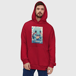 Толстовка-худи оверсайз Покемон Сквиртл, цвет: красный — фото 2