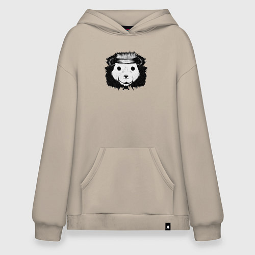 Худи оверсайз Дикий медвежий характер / Миндальный – фото 1