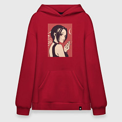 Толстовка-худи оверсайз Нана Осаки Вокалистка, цвет: красный