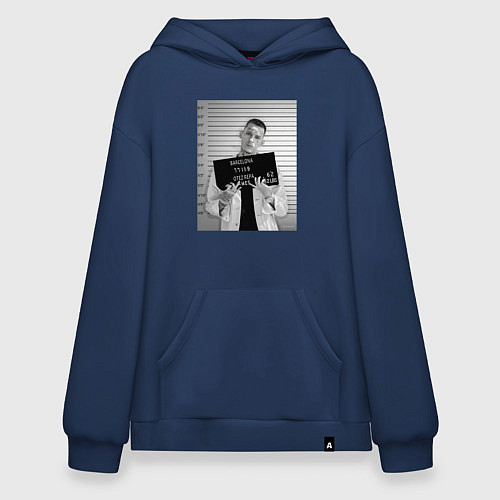 Худи оверсайз Кизару арестован / Тёмно-синий – фото 1