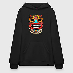 Толстовка-худи оверсайз Tiki mask, цвет: черный