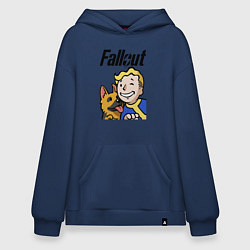 Толстовка-худи оверсайз Vault boy and shepherd, цвет: тёмно-синий