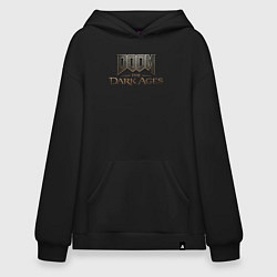 Толстовка-худи оверсайз Doom the dark ages logo, цвет: черный