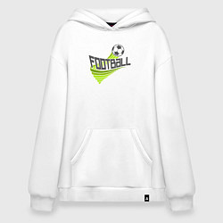 Толстовка-худи оверсайз Football game, цвет: белый