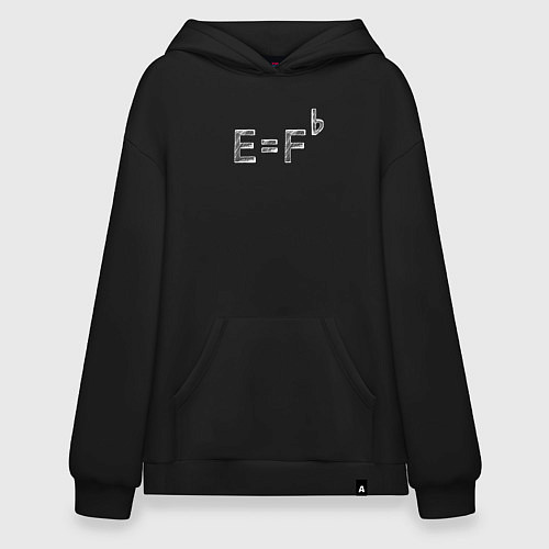 Худи оверсайз Теория относительности музыкантов / Черный – фото 1