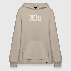 Толстовка-худи оверсайз Nevermind Nirvana, цвет: миндальный