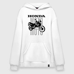 Толстовка-худи оверсайз Moto - Honda, цвет: белый