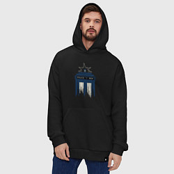 Толстовка-худи оверсайз Light tardis, цвет: черный — фото 2