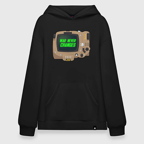 Худи оверсайз Pip Boy War never changes / Черный – фото 1