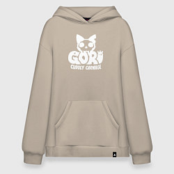 Толстовка-худи оверсайз Goro cuddly carnage logo, цвет: миндальный