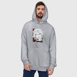 Толстовка-худи оверсайз Геройская академия Химико Himiko, цвет: меланж — фото 2