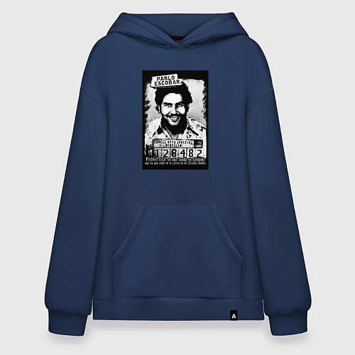 Худи оверсайз Escobar in the jail / Тёмно-синий – фото 1
