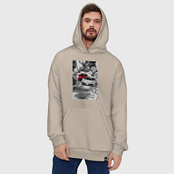 Толстовка-худи оверсайз Lamborghini initial d, цвет: миндальный — фото 2