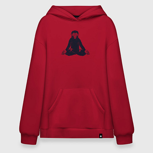 Худи оверсайз Yoga monkey / Красный – фото 1