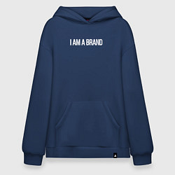 Толстовка-худи оверсайз I am a brand, цвет: тёмно-синий