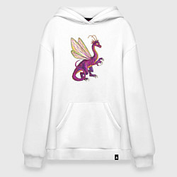 Толстовка-худи оверсайз HOMM3 Faerie Dragon, цвет: белый