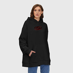 Толстовка-худи оверсайз Logo Ateez, цвет: черный — фото 2