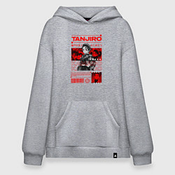 Худи оверсайз Тандзиро Камадо Клинок рассекающий демонов стиль