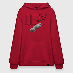 Толстовка-худи оверсайз Eepy, цвет: красный