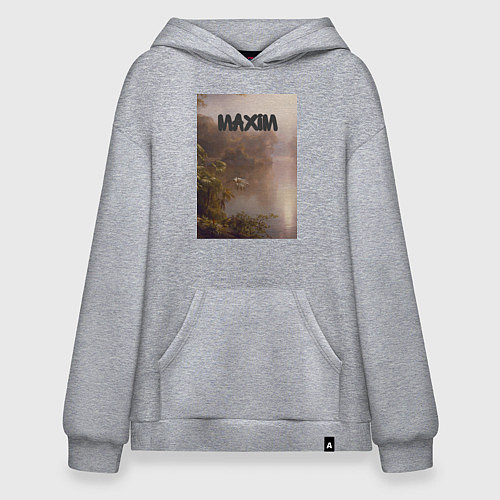 Худи оверсайз Maxim тропический залив / Меланж – фото 1