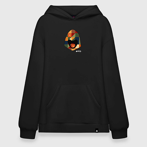 Худи оверсайз FD free durov / Черный – фото 1