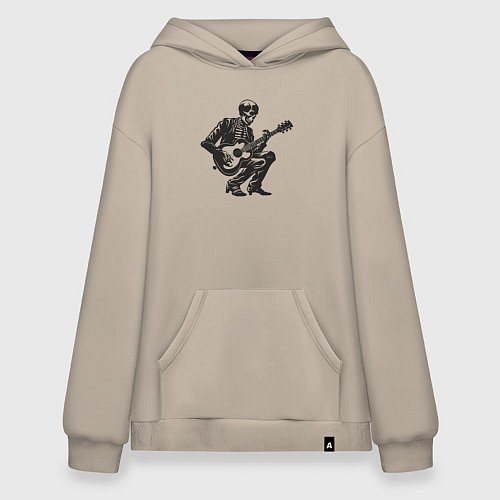 Худи оверсайз Мёртвая рок звезда / Миндальный – фото 1