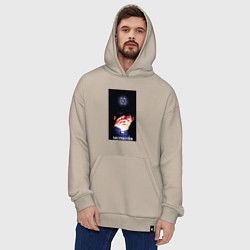 Толстовка-худи оверсайз Exo monster, цвет: миндальный — фото 2