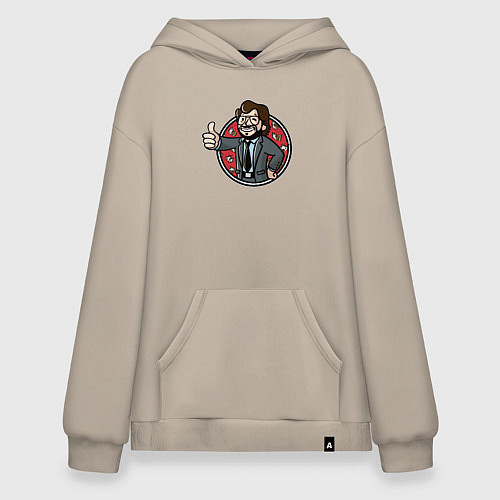 Худи оверсайз Крутой профессор / Миндальный – фото 1