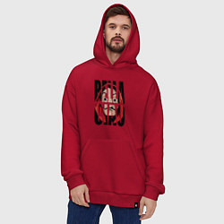 Толстовка-худи оверсайз Бумажный дом - белла чао, цвет: красный — фото 2