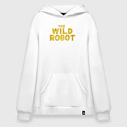 Толстовка-худи оверсайз The wild robot logo, цвет: белый