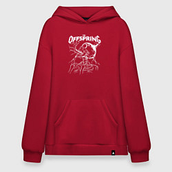 Толстовка-худи оверсайз The offspring - Supercharged, цвет: красный