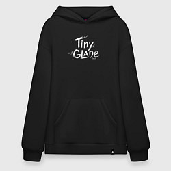 Толстовка-худи оверсайз Tiny glade logo, цвет: черный