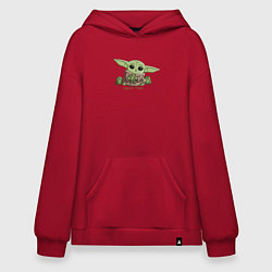 Толстовка-худи оверсайз Время перекуса, цвет: красный