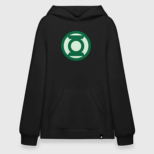 Худи оверсайз Green lantern logo / Черный – фото 1